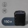 Shower tank, 150 liters, with a lid, with a crane thread, black