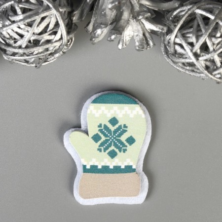 Decor for creativity wood, felt "mittens" set of 6 pcs 4x3.2 cm-1