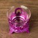 Climber Plastic, glass for 1 candle "droplets" pink 7x6x6 cm
