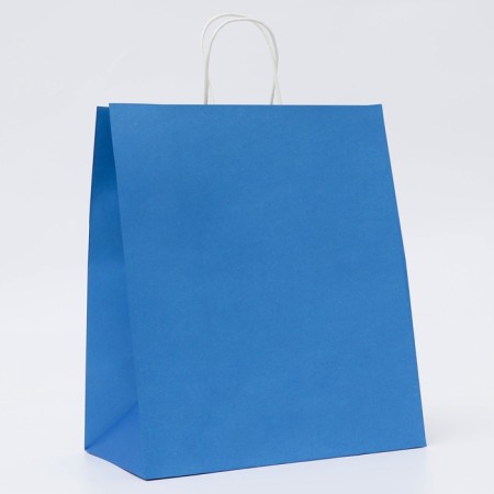 Craft package blue, round handle, 32 x 19.5 x 37 cm, 120 g