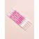Candles for the cake "wavy lines", 6 pcs, white with pink