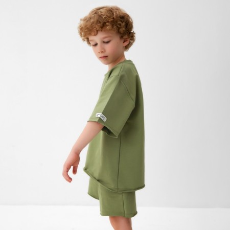 Children's T -shirt KAFTAN, p. 34 (122 - 128 cm), khaki-4