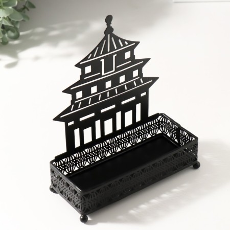 Standing interior metal "Palace" Black 6.3x14.5x18.5 cm-4