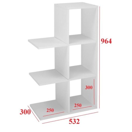Shelf hinged and desktopa back No. 2, 500x300x932, white-1