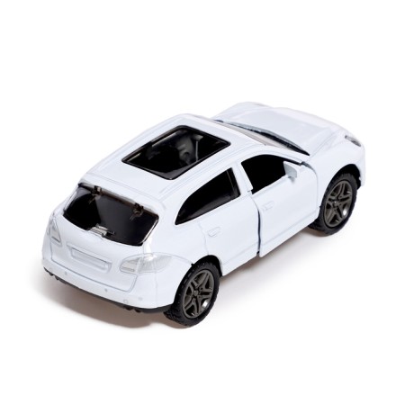 Metal car "Kaen", inertia, 1:32, doors open, light and sound effects, white color-2