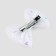 Hair hairpin white bow, set, 2 pcs, 7.5 cm, cold heart