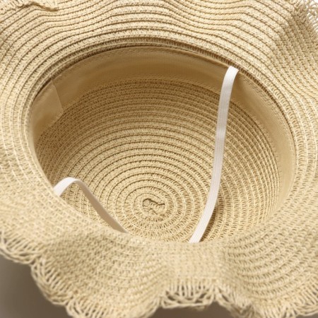 Hat for a girl with a bow Minaku, p. 52, central brown-6