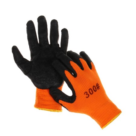 Garden, nylon gloves, with latex dousy, insulated, size 10, mix, Greengo