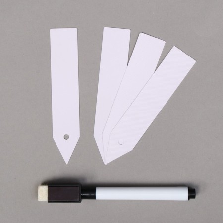 Garden tags for marking, 10 cm, set 20 pcs., Marker, plastic, white, Greengo-7