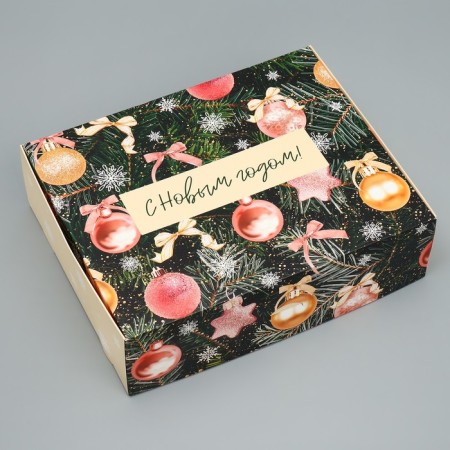 Folding box "Christmas balls", 31 x 24.5 x 9 cm, New Year-1