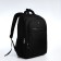 Youth backpack from textiles, 2 parts with lightning, 4 pockets, black color