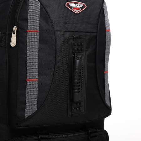 Tourist backpack on lightning, 4 outer pockets, black color-6