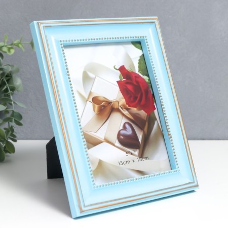 Photo frame plastic 13x18 cm "Blue with patina" 22.5x17 cm-1