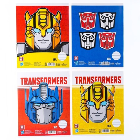 Notebook in a line of 18 sheets, 4 types of mix, cover coated paper, transformers-2