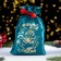 New Year's bag "Happy New Year. Dragon", 20 x 30cm, green, atlas