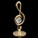 Souvenir "Violin key", 3.2 × 3.2 × 8 cm, with a crystal