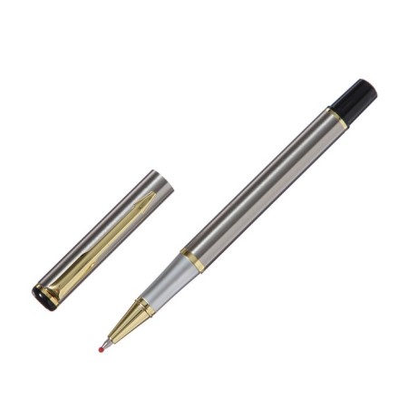 Handle Gift Roller in the leatherette case, hull silver, gold-2