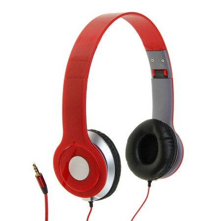 Headphones Luazon RX-11, overhead, folding, red