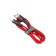 Baseus cable, Lightning - USB, 2.4 A, PVC braid, 1 m, black and red