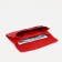 Women's wallet on the button, red color