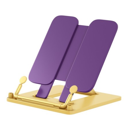 Erichkrause Iris book stand, plastic, yellow with a purple holder
