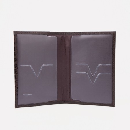 Passport cover, dark brown color-2