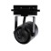 Track lamp for the GU5.3 lamp, round, black body