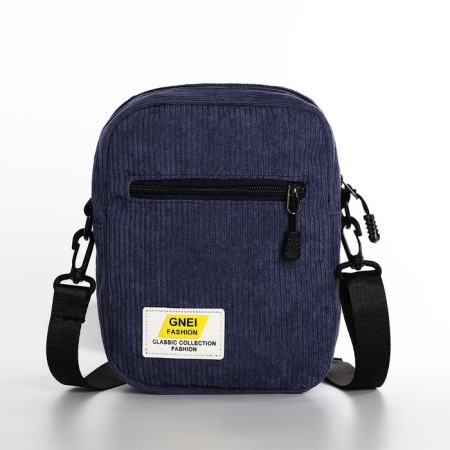 Youth bag with a zipper, blue color