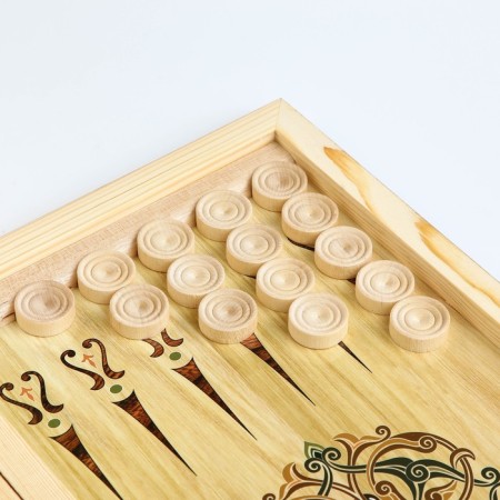 NARDS "Sovereign", wooden board 50 x 50 cm, with a field for playing checkers-3