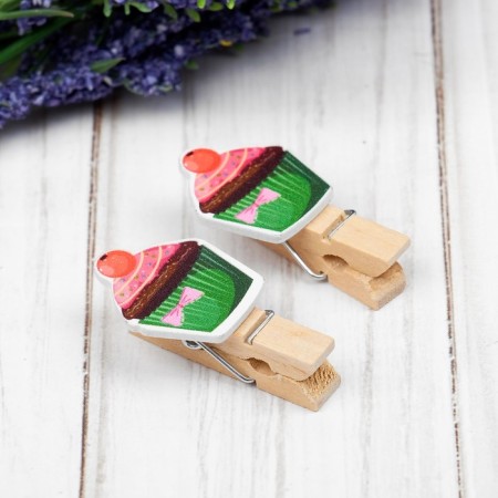 Decorative clothespins with a rope for the suspension "Kakei" set of 10 pcs.-3