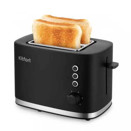 Toster KitFort KT-6217, 870 W, 6 fry modes, 2 toasts, black