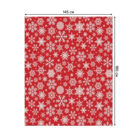 The tablecloth "Christmas snowflakes", rectangular, Saten, size 145x180 cm-1