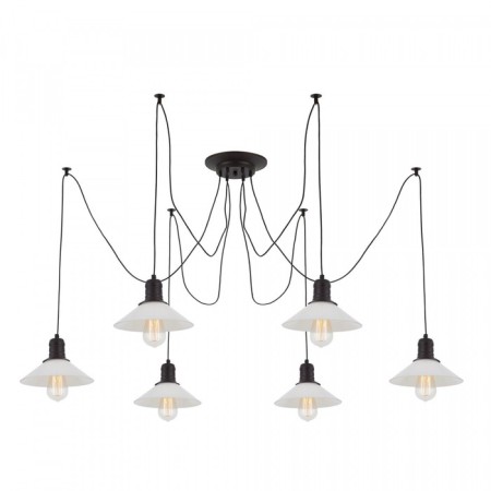 Suspended Citilux "Edison" CL451062, 6x75W, E27, Black Color-12