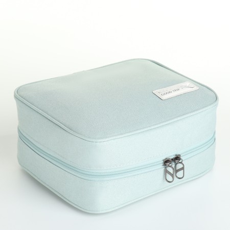 Cosmetic bag with lightning, blue color