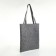 Shoper bag without fastening, from textiles, gray color