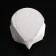 Kashpo polygonal "head", white color, 11 × 12 cm