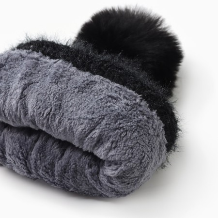 Women's hat minku, black color, rr 56-58-4