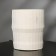 Kashpo polygonal "head", white color, 18 × 20 cm