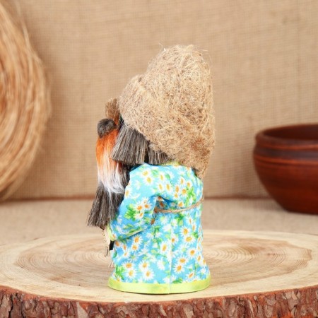 Brownie amulet with a broom, 15-16 cm-3