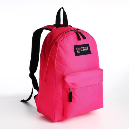 Youth backpack from lightning textiles, external pocket, fuchsia color-2