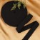 Linen gum, 30 mm, 20 m, black color