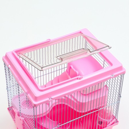 The cage for rodents "Pigzon", 27 x 21 x 27 cm, pink-3