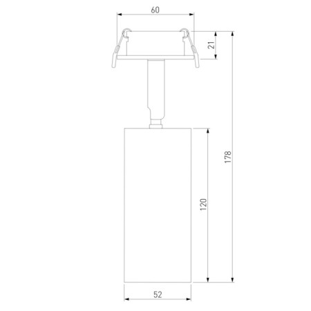 Ceiling accent Elektrostandard, Diffe Led 10 W, 52x52x185 mm, IP20, white color-2