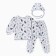Kit for newborns, white/dino color, height 56 ​​cm