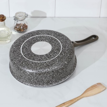 Silenik ONYX, D = 24 cm, glass cover, removable handle, anti -stick coating, color gray color-2