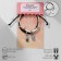 Bracelets "Demetrons" cats with a bow, black and white color, 7 cm
