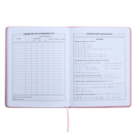 Universal Diary Grade 1-11, 48 sheets "Pink sneakers", solid cover of artificial leather, pancake embossing, rhinestones, embossing foil, block offset-10