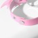Bracelet Leather "Bat", pink color in silver