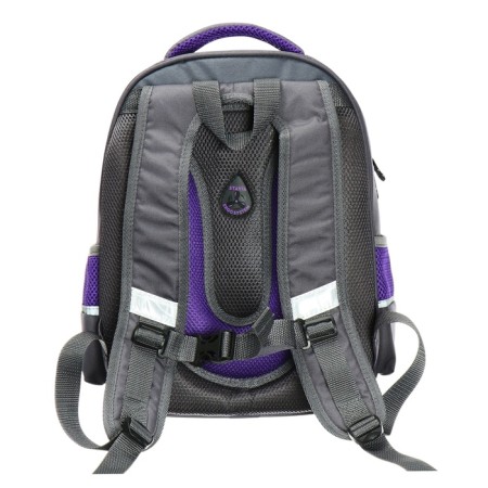 School backpack, 40 x 33 x 19 cm, ergonomic back, stavia "four cats", gray-4