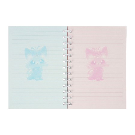 Notebook Gift Book on the comb 80l, line, color block, PVC Cat cover 3D (17.6x13.5cm) 105-5